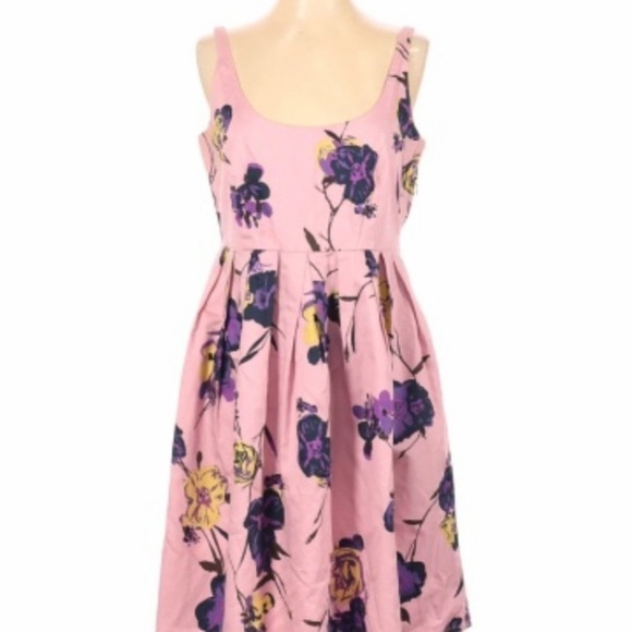 BB Dakota | Pink Sleeveless Fit and Flare Floral Cotton Dress Size 12 - Picture 1 of 14